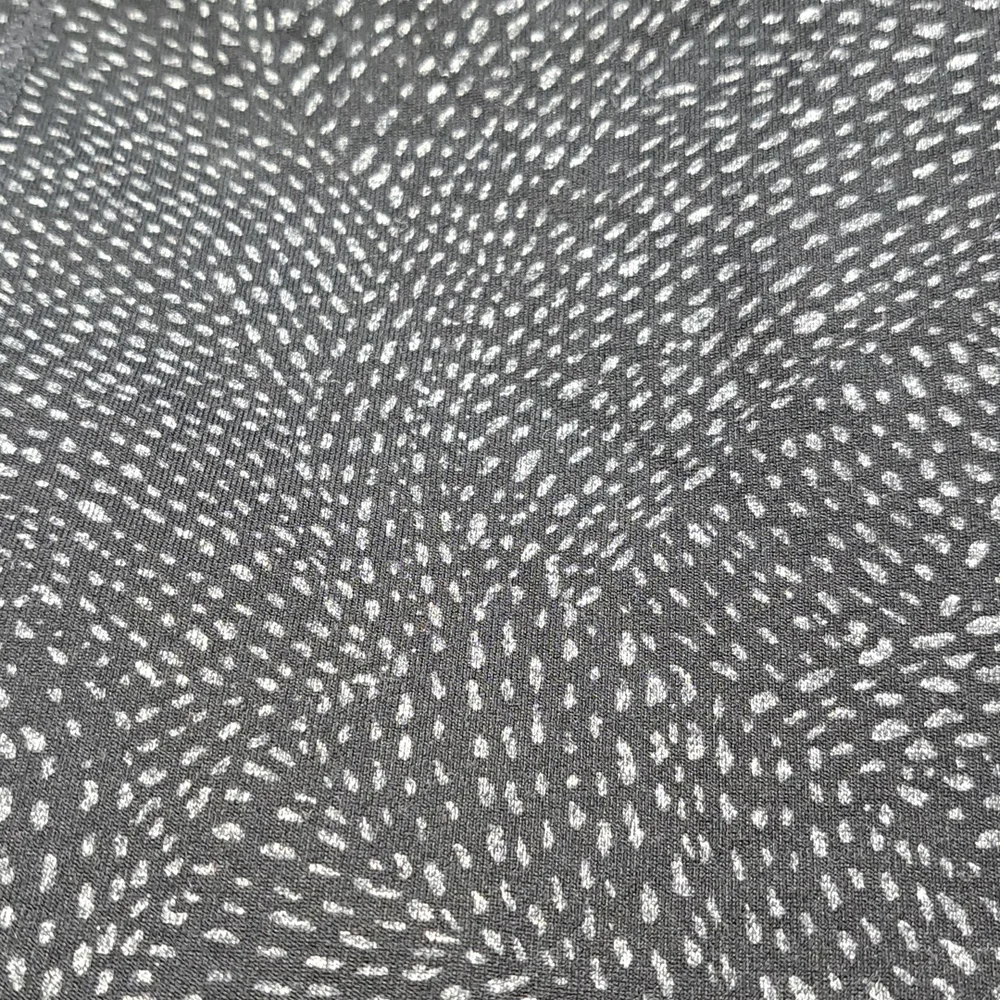 Tuff Athletics Black Silver Speckle Swirls Yoga Capris Leggings VG+ L - Picture 8 of 8